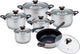 Kinghoff 1767 - set de poêles - 12 pièces - acier inoxydable de haute qualité - fond thermique