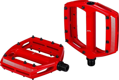Bbb cycling pédales de vélo VTT - aluminium - adapté pour vélo électrique - pédales antidérapantes vtt - pédales plates - pédales de vélo - coolride rouge - bpd-36
