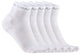 Craft active mid sock lot de 5 chaussettes de sport unisexes - blanc