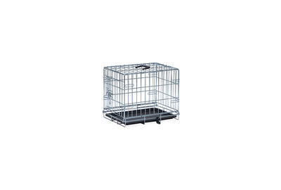 Beeztees cage pour chien xs - banc - 2 portes - pliable - galvanisé - 49x36x40 cm