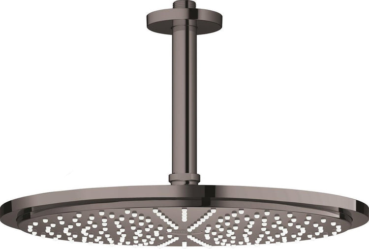 Douche de tête cosmopolite Grohe rainshower - douche à effet pluie ø 31 cm - avec bras de douche au plafond - graphite dur (anthracite)