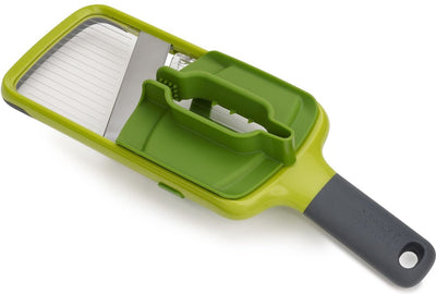 Mandoline multi-grip Joseph Joseph – coupe-légumes et fruits – vert – 3 épaisseurs de coupe – protection sûre des doigts