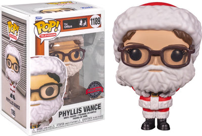 Funko-pop ! films : le bureau - Phyllis Vance (en tant que Père Noël) #1189 édition spéciale exclusive vacances de Noël