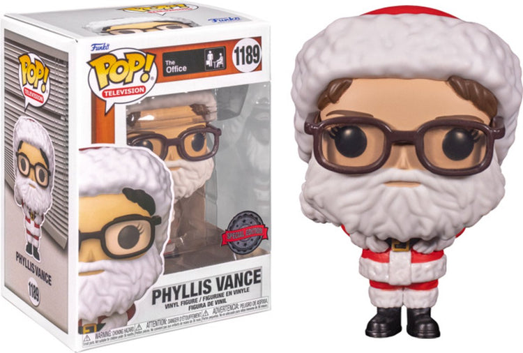 Funko-pop ! films : le bureau - Phyllis Vance (en tant que Père Noël) #1189 édition spéciale exclusive vacances de Noël