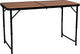 Table de camping Abbey camp 120x60 cm pliable - réglable 54-69 cm - marron