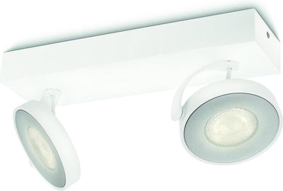 Spot en saillie Philips LED Philips Clockwork - 2 lumières - blanc