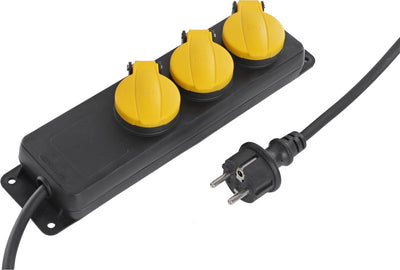 Prise Q-link - 3 voies - mise à la terre - h05rr-f - ip44 - 3 x 1,5 mmã‚â² - 3 m - noir