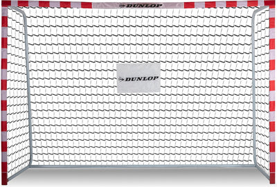 But de football Dunlop - but de football 300 x 200 x 110 cm - grand but de football - jouets d'extérieur pour enfants et adultes - montage rapide - but d'entraînement de football - métal - blanc rouge