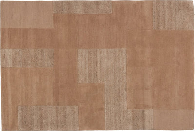 Tapis Woood noven tissé main - laine - sable - 170x240 cm