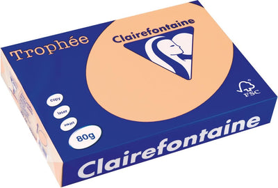 Papier coloré Clairefontaine trophée, a4, 80 g, 500 feuilles, saumon