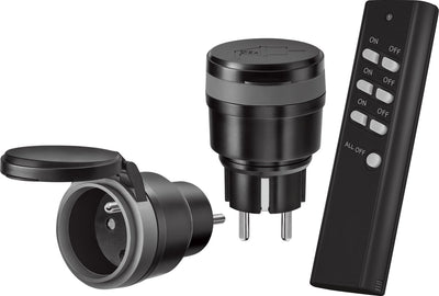 Click on Click off - 2 interrupteurs sans fil avec télécommande pour l'extérieur - avec application en combinaison avec pont - kit de démarrage - être