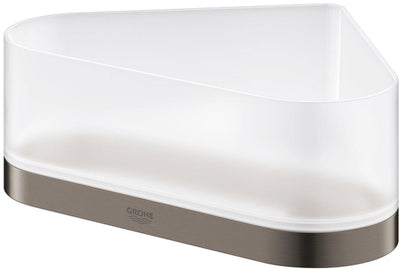 Receveur de douche d'angle Grohe Selection avec support - graphite dur brossé (gris foncé mat) - 41038al0