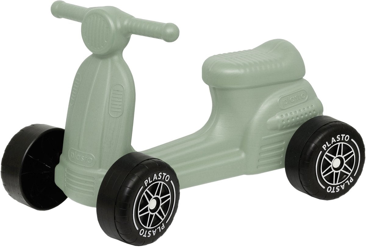 Trottinette Plasto couleur sable - trotteur - roues silencieuses - voiture de marche - hauteur d'assise 22 cm - édition spéciale couleurs neutres douces - fabriqué en Finlande - à partir de 1 an