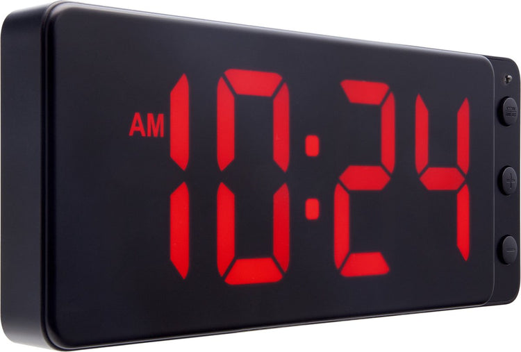 Horloge numérique Nexttime rouge – horloge murale de table – 27,2 × 10,8 × 3 cm – abs – rouge – LED