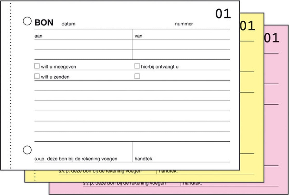 Carnet de reçus Sigel - express - a6 horizontal - bloc 3x50 feuilles - avec carbone - si-40270