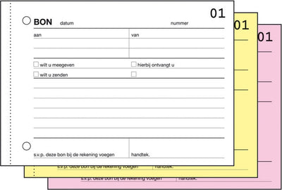 Carnet de reçus Sigel - express - a6 horizontal - bloc 3x50 feuilles - avec carbone - si-40270