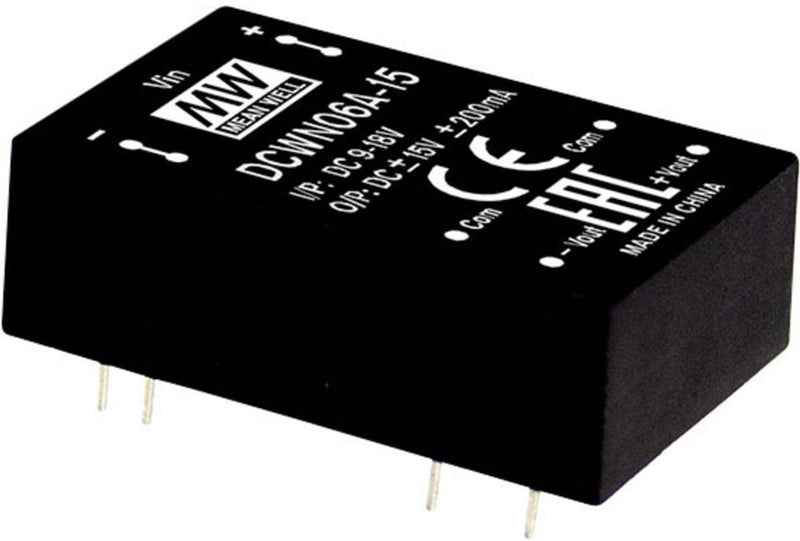 MW Mean Well DCWN06A-12 Module convertisseur DC DC 250 MA 6 W Nombre de sorties : 2 x contenu 1 pièce(s)