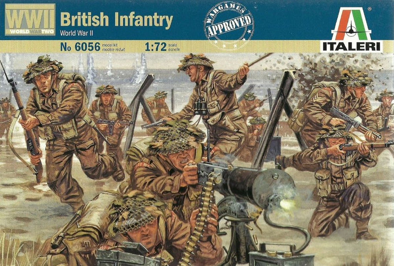 Italeri maquette véhicule militaire - 6056 infanterie britannique - soldats britanniques seconde guerre mondiale - 50 figurines plastique - 1:72 - modélisme