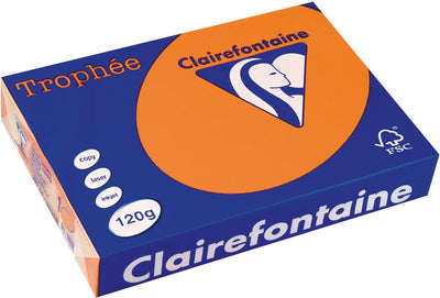Clairefontaine trophée pastel a4 orange 120 g 250 feuilles