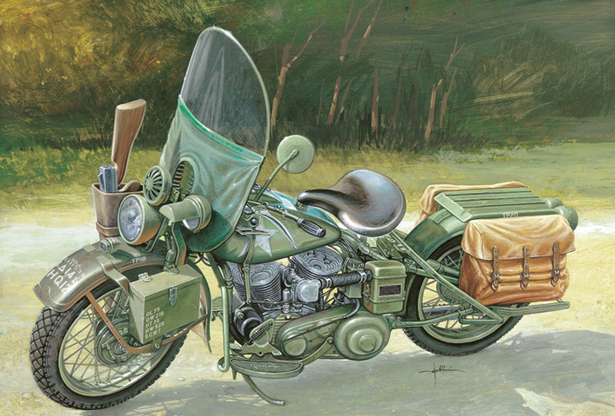 Italeri 7401 - modèle de moto wla 750 à l'échelle 1:9 - modèle en kit
