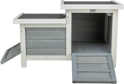 Maison de rongeurs trixie avec 2 entrées blanc gris
