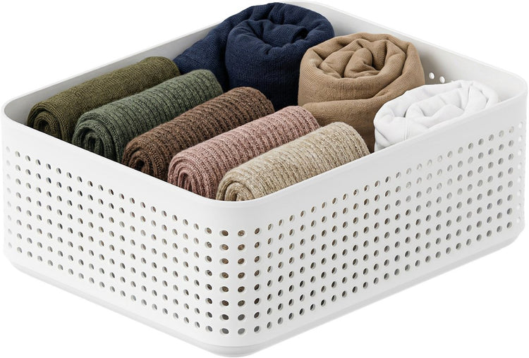 Organisateur de garde-robe Rotho wop - panier l - blanc