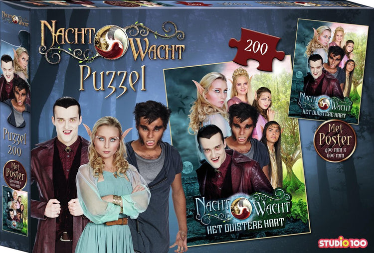 Puzzle Ronde de nuit avec poster 40 x 60 cm - le coeur sombre - 200 pcs.