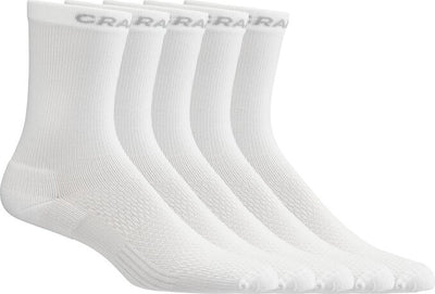 Craft active high sock lot de 5 chaussettes de sport unisexes - blanc