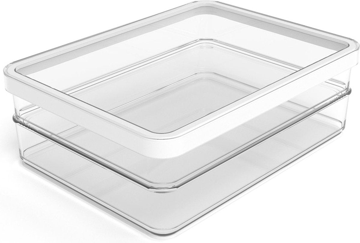 Rotho - Récipient empilable de haute qualité - Stockage - 2x 0,85 litre - Pot de stockage - Boîte de conservation - Organisateur de réfrigérateur