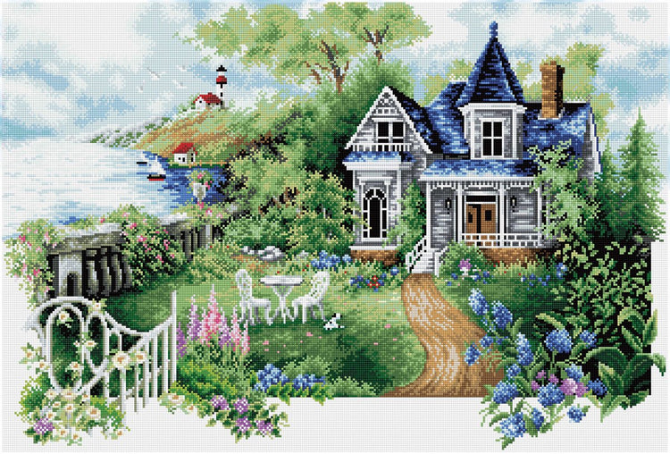 Diamond dotz® Diamond Dotz Diamond Painting Summer Hideaway Grand paysage.