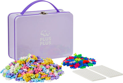 Valise de voyage Plus-Plus Basic pastel 600 pièces, ensemble de construction pastel lilas violet - 7003 - jouets de construction - jouets de construction - ensemble avec blocs de construction - à partir de 5 ans