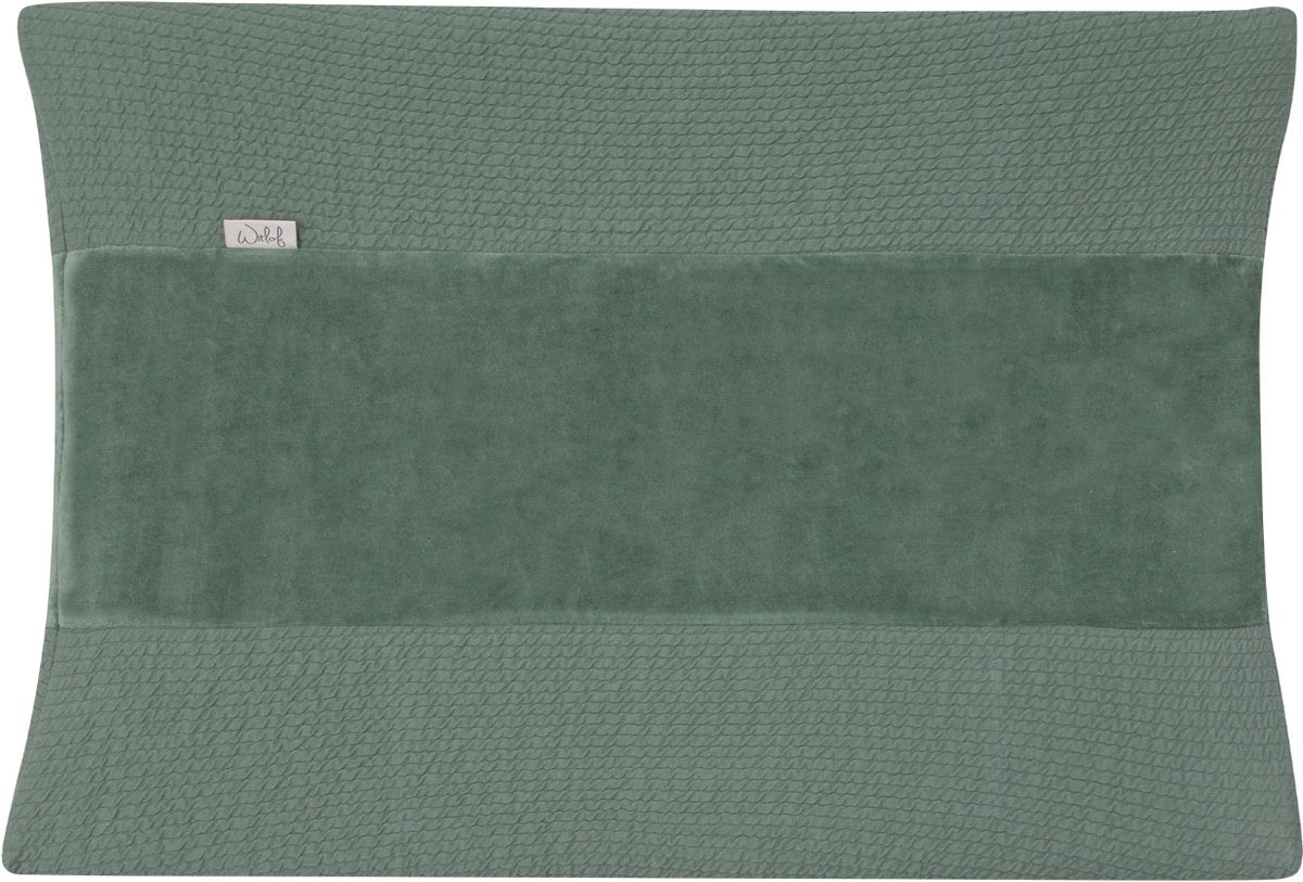 Housse de matelas à langer Witlof pour enfants vagues vert forêt 70 x 50 cm