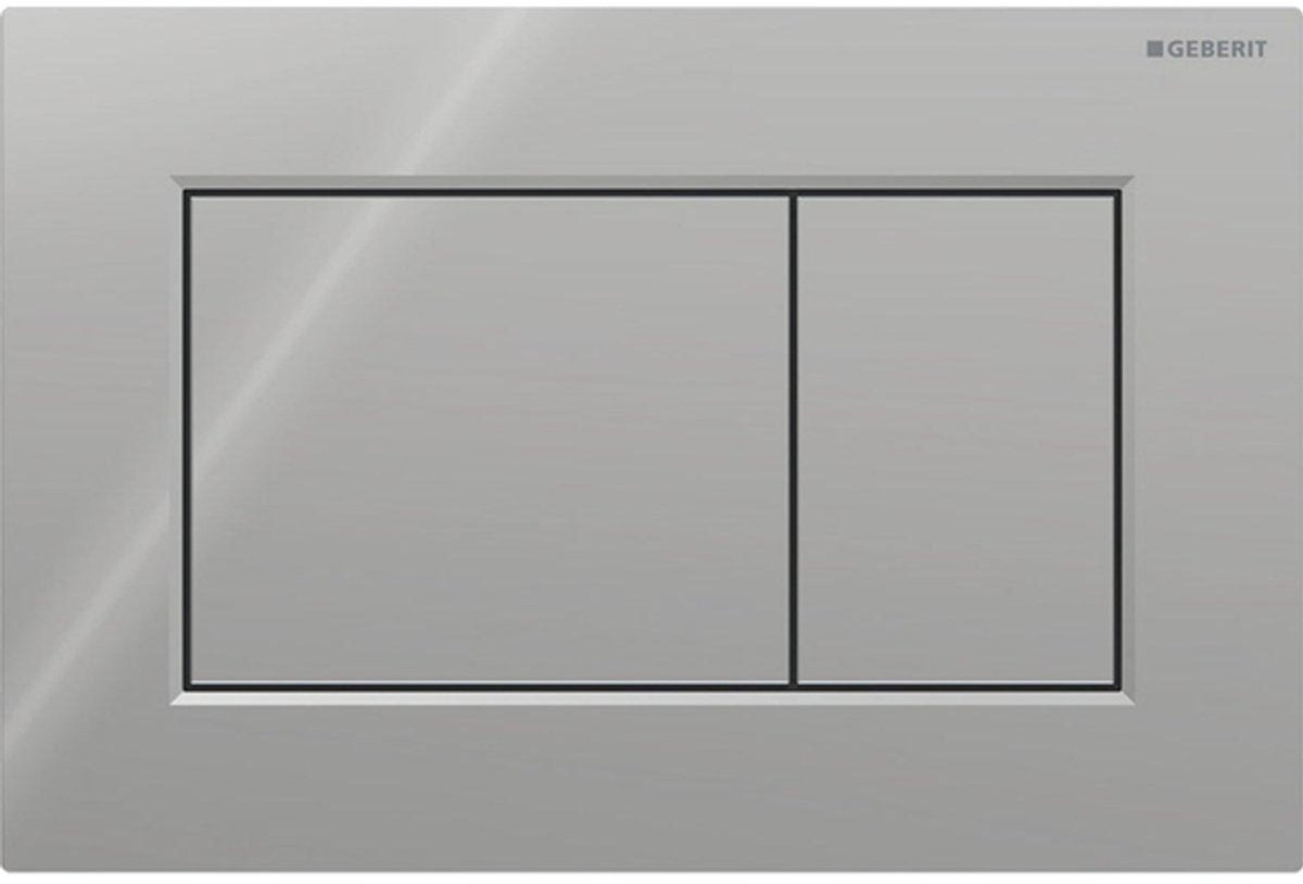 Plaque de commande Geberit sigma01 - affleurante 2 boutons - carrée - chrome brillant