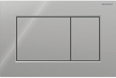 Plaque de commande Geberit sigma01 - affleurante 2 boutons - carrée - chrome brillant