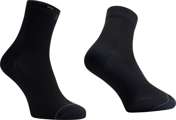 Bbb chaussettes de cyclisme noires - 3 paires - longueur : 13 cm - chaussettes de cyclisme durables été - taille 44 47 - chaussettes de cyclisme hommes et femmes - combifeet bso-20