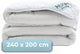 Faire taire. living hush living - couette synthétique - 4 saisons - 240x200 cm - 200 g/m² + 300 g/m² fibre polyester de haute qualité - avec boucles de fixation - douce et légère
