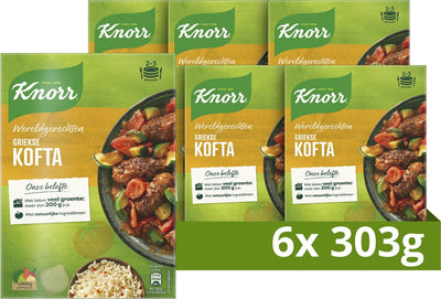 Knorr plats du monde kofta - grec - rapide, facile et avec beaucoup de légumes - 6 x 303 g