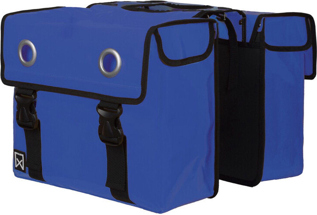 Sacoche de vélo double Willex - bisonyl - bleu - 52l - montage universel