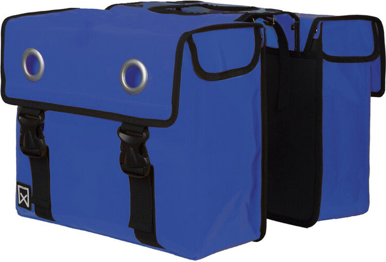 Sacoche de vélo double Willex - bisonyl - bleu - 52l - montage universel