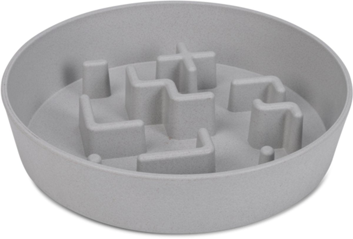 Beeztees gamelle antidérapante dog cat nom - gamelle à nourriture pour chien chat - passe au lave-vaisselle - antidérapante - plastique - gris - 1400ml