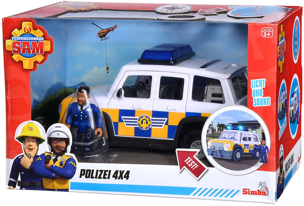 Carreau de police de pompier SAM avec une silhouette de jeu