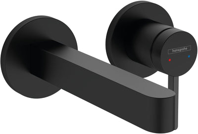 Hansgrohe finoris - mitigeur lavabo à encastrer - commande monocommande - avec bouchon de vidange - 168 mm - noir mat