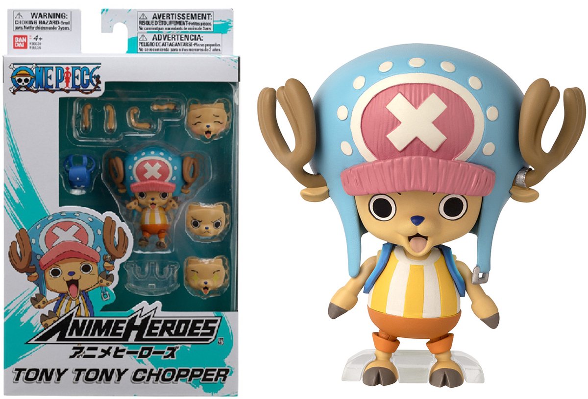 Bandai - héros d'anime - one piece - figurine de héros d'anime 7 cm - chopper - 36936