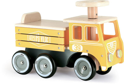 Camion déambulateur en bois Vilac - véhicule de chantier pour les tout-petits.