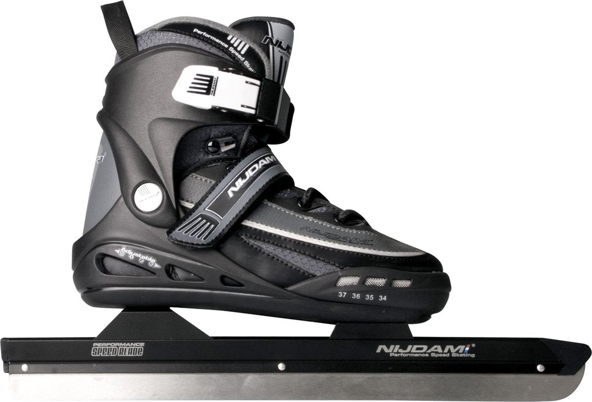 Nijdam patins de vitesse réglables - tube aluminium - gris - taille 38-41