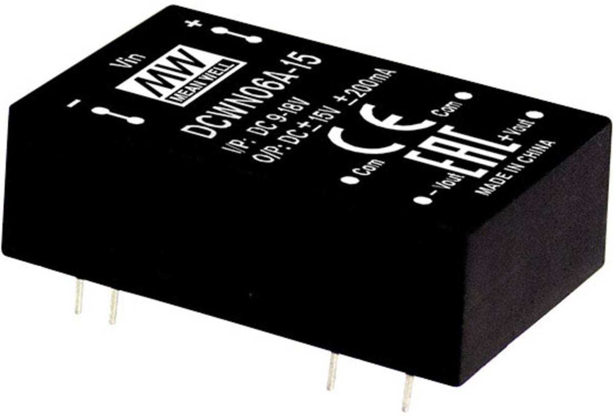 MW Mean Well DCWN06C-05 Module convertisseur DC DC 500 MA 6 W Nombre de sorties : 2 x contenu 1 pièce(s)