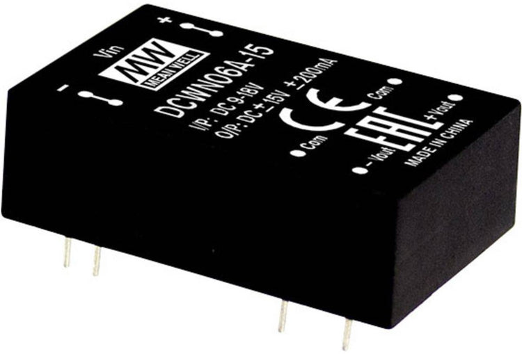 MW Mean Well DCWN06C-05 Module convertisseur DC DC 500 MA 6 W Nombre de sorties : 2 x contenu 1 pièce(s)