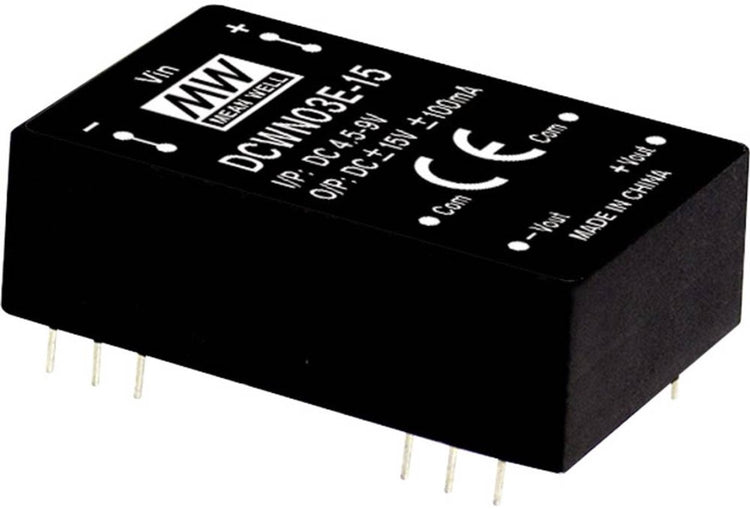 Mean well dcwn03c-15 module convertisseur dc dc 100 ma 3 w nombre de sorties : 2 x contenu 1 pièce(s)