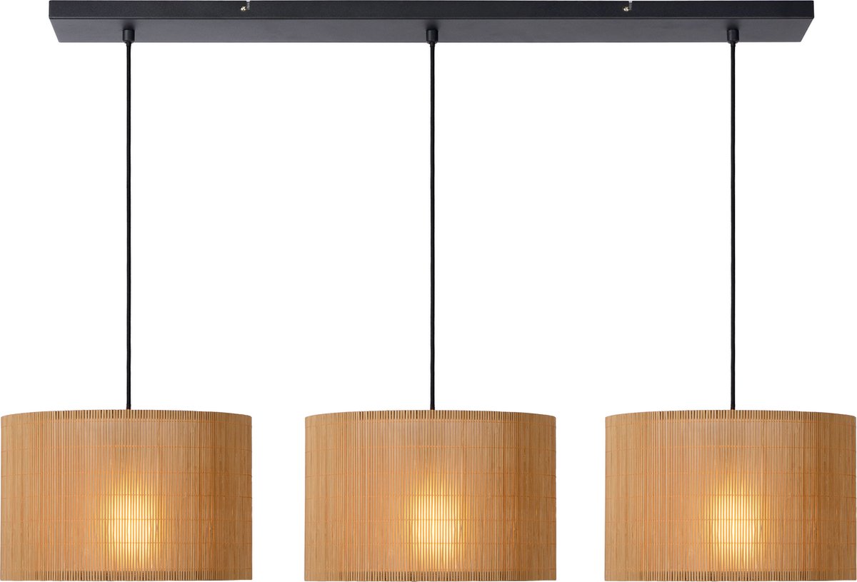 Lucide magius - lampe suspendue - 3xe27 - naturel - japandi