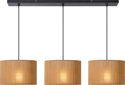 Lucide magius - lampe suspendue - 3xe27 - naturel - japandi